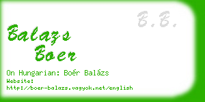 balazs boer business card