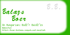 balazs boer business card